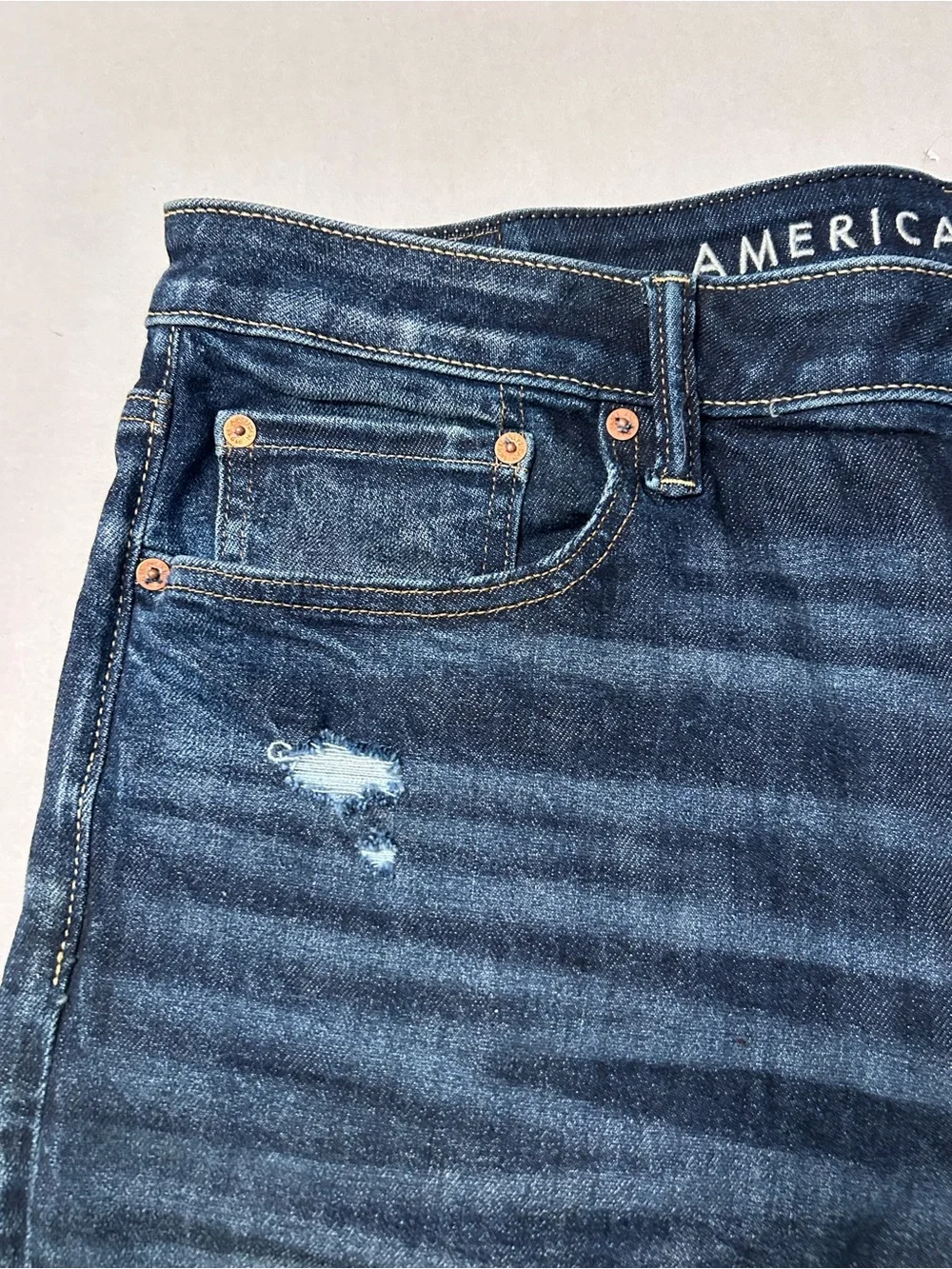 NWT American Eagle Men’s Relaxed Straight Jeans Deep Indigo 36x32